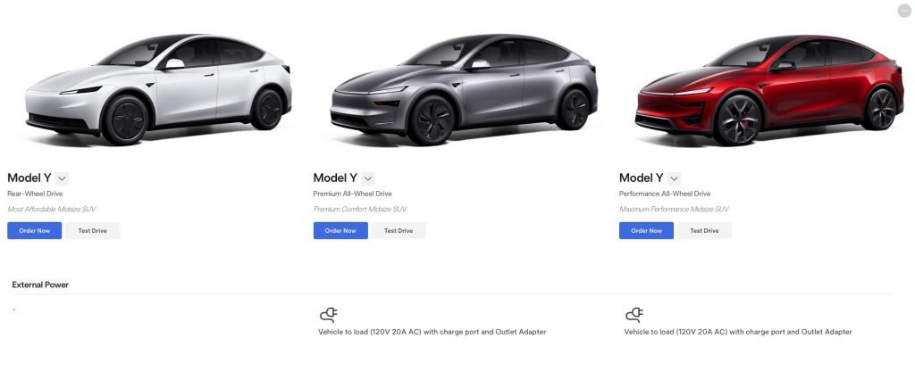 Tesla Adds Model Y V2L in Canada, Then Quietly Removes It Less Than 24 Hours Later