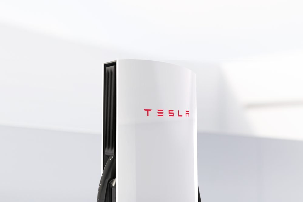 Tesla Supercharger Under Construction in Deschambault, Quebec